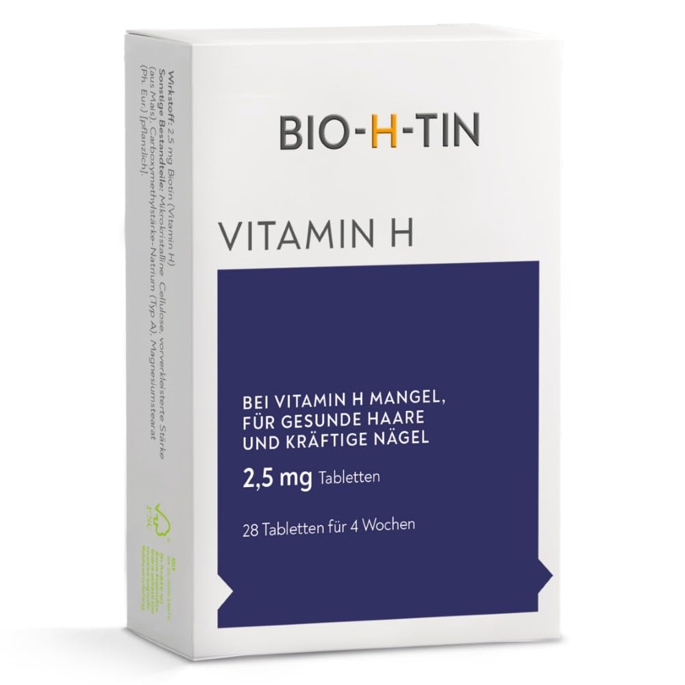 bio-h-tin-vitamin-h-2-5-mg-tabletten-28-st-biotin-haare-n-gel image 1