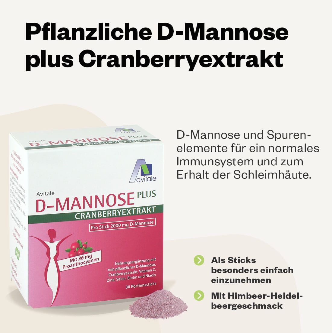avitale-d-mannose-plus-cranberry-sticks-blase-immun image 6