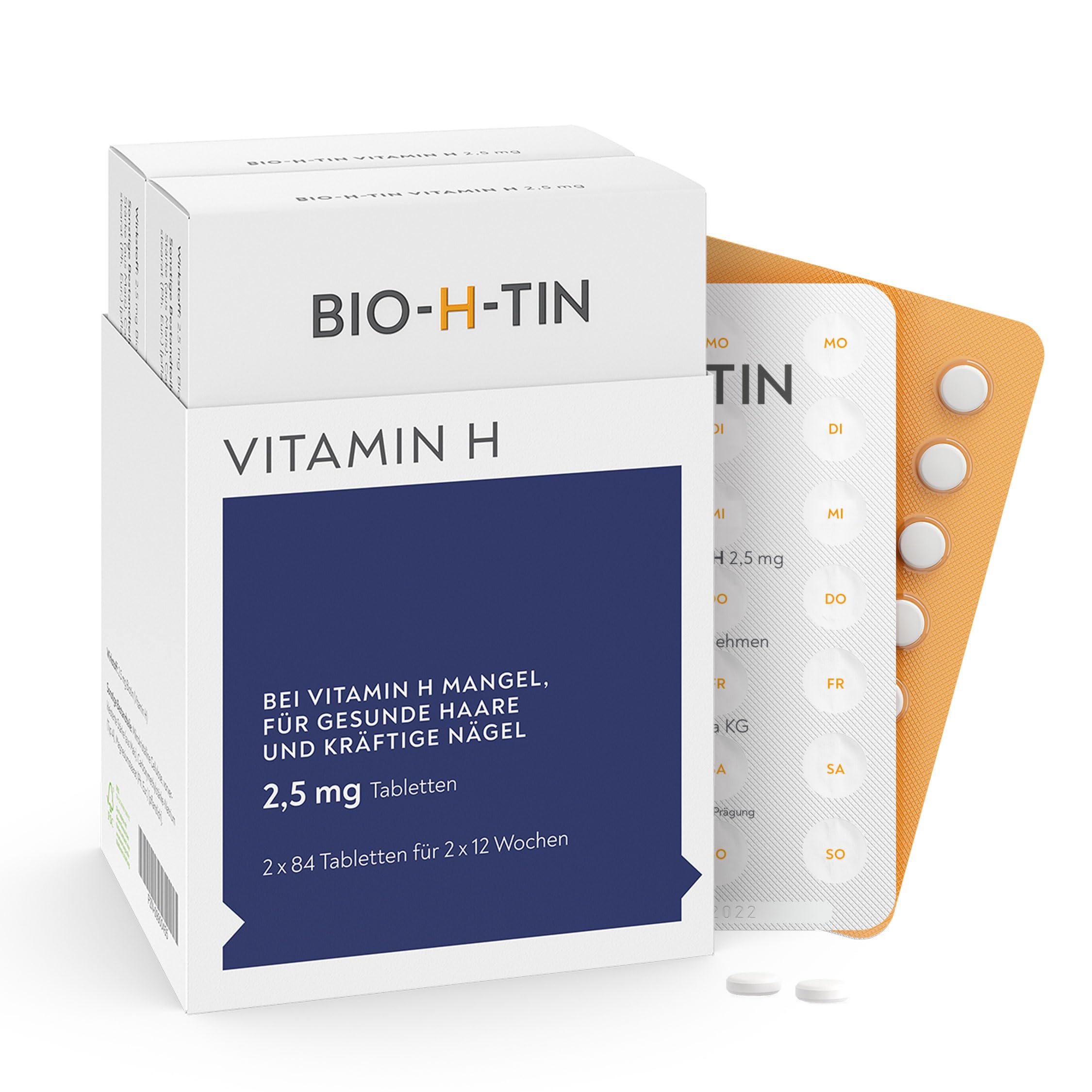 bio-h-tin-vitamin-h-2-5-mg-tabletten-2x84-coffein-shampoo image 2