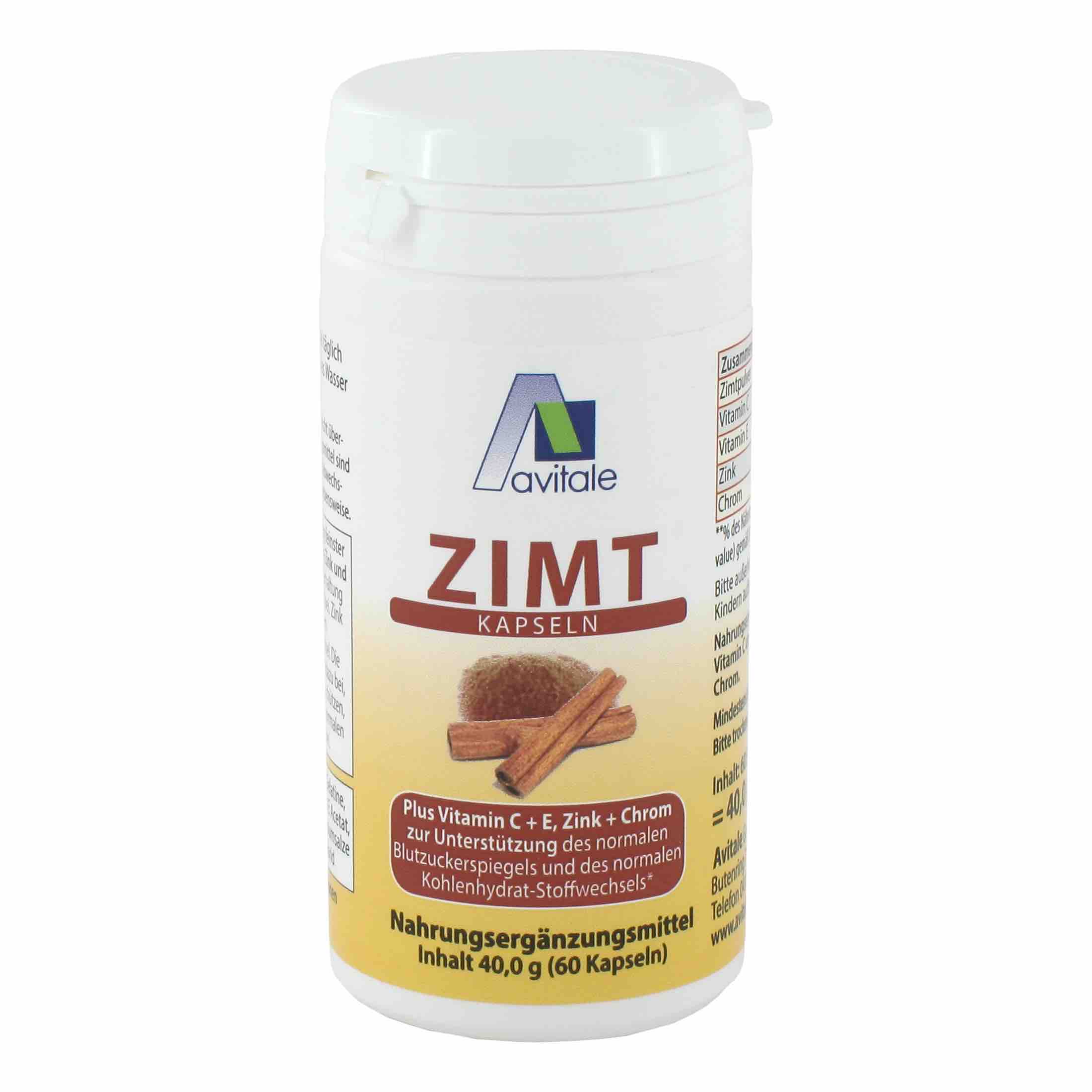 avitale-zimt-kapseln-500-mg-nahrungserg-nzung-mit-vitaminen image 1