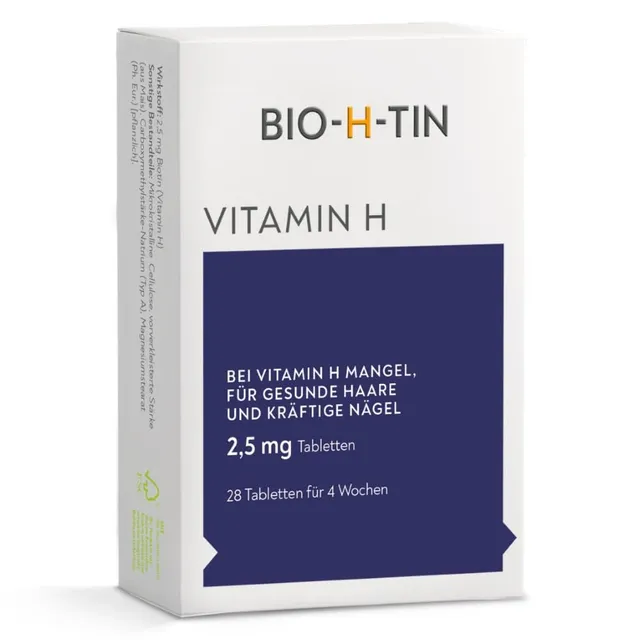 bio-h-tin-vitamin-h-2-5-mg-tabletten-28-st-biotin-haare-n-gel image 1