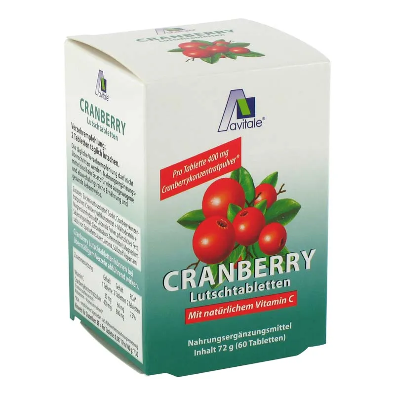 avitale-cranberry-lutschtabletten-tabletten-wohlbefinden image 1