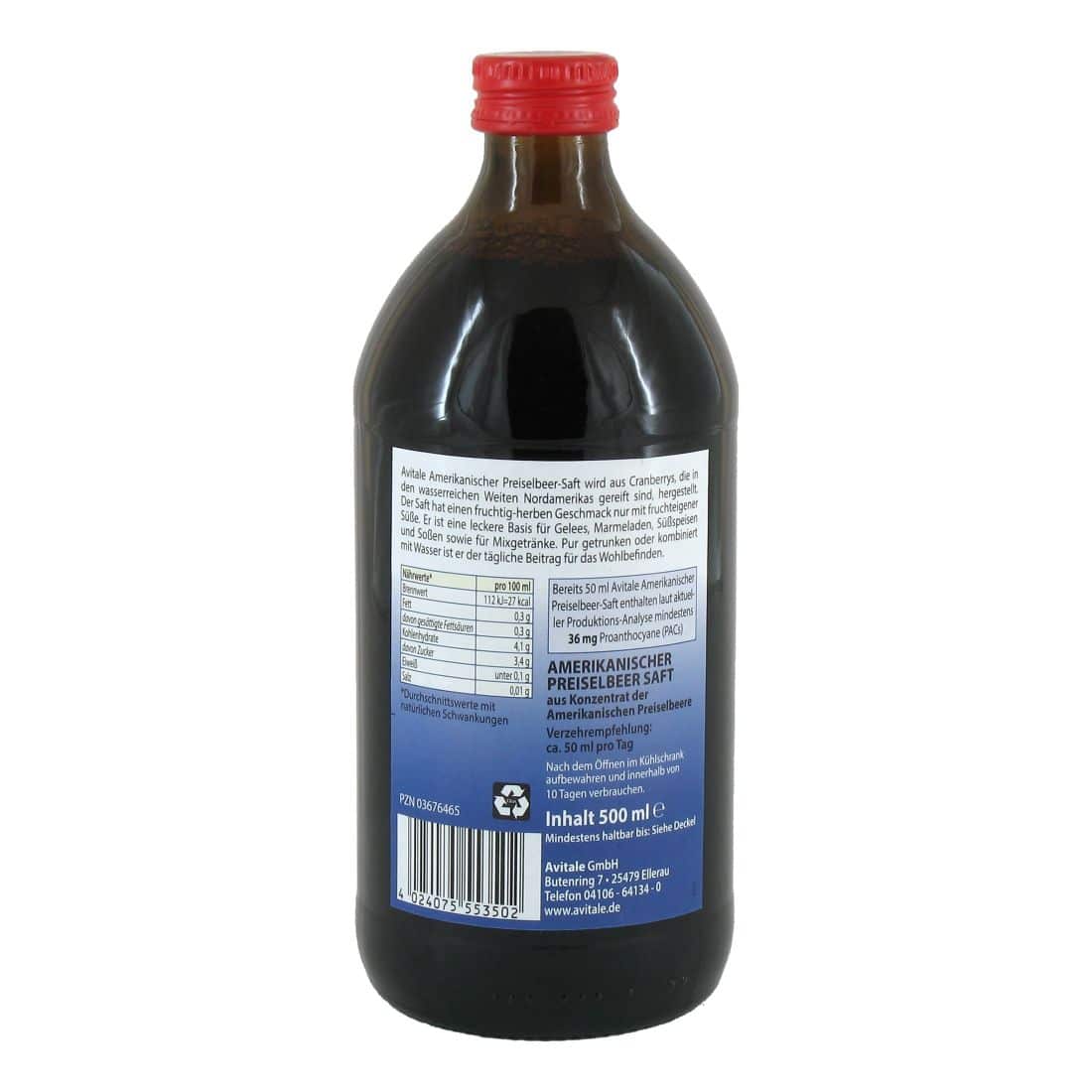 avitale-preiselbeersaft-frucht-saft-50-ml-pro-tag image 2